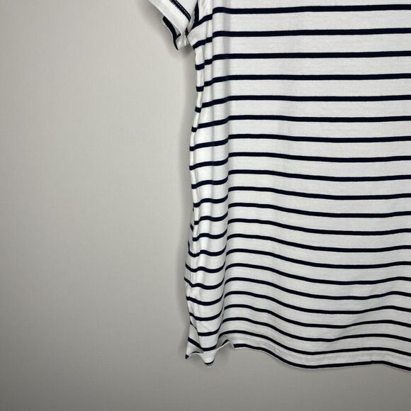 J.CREW Embellished Lobster Tee Women Large Striped NEW Sequin Nautical BY963 - Picture 9 of 14